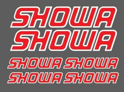 5 Adesivi HRC SHOWA Moto Gp Rosso bordo Bianco