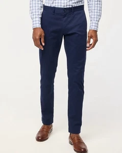 NUEVO J. Chino Crew Factory Slim Flex para hombre 30 X 30 azul marino algodón elástico nuevo con etiquetas - Imagen 1 de 7