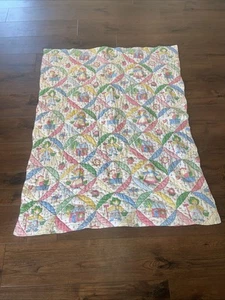 Vintage VIP Cranston Handmade Baby Quilt Crib Nursery Blanket 36”x48” - Picture 1 of 6
