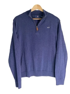Vineyard Vines Saltwater 1/4-Zip Pullover Sweater Whale Logo Youth Sz XL (18) - Picture 1 of 6
