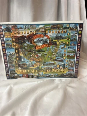 NEW!!! White Mountain Puzzle HISTORIC AMERICAN RAILWAYS 1000 Pcs 1996 - Image 1 of 4