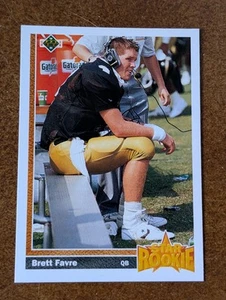 Brett Favre 1991 cubierta superior estrella novato fútbol halcones RC - Imagen 1 de 2