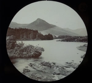 Antique magic lantern slide c1890 IRELAND BALLINAHINCH LAKE CONNEMARA photograph - Picture 1 of 3