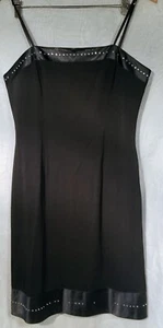 Papell Boutique Cocktailkleid schwarz Strassbesatz Spaghettiträger Gr. 12p - Bild 1 von 5