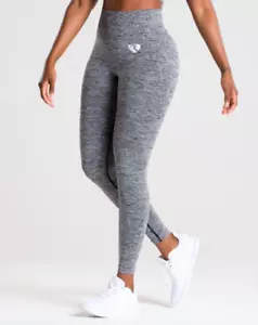 Women's Best Seamless Leggings Grey Marl Size Medium New Without Tags - Picture 1 of 6