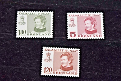 GREENLANDIA 1973=79 REINA MAGRETHE S86+S93+S97 MNH Foto 1 de 4