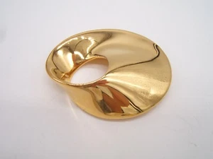 VINTAGE MONET GOLD TONE MODERN DESIGN PIN BROOCH - Picture 1 of 6