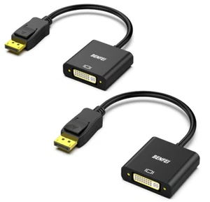 BENFEI DisplayPort to DVI DVI-D Single Link Adapter 2 Pack, Display Port to DVI - Picture 1 of 2