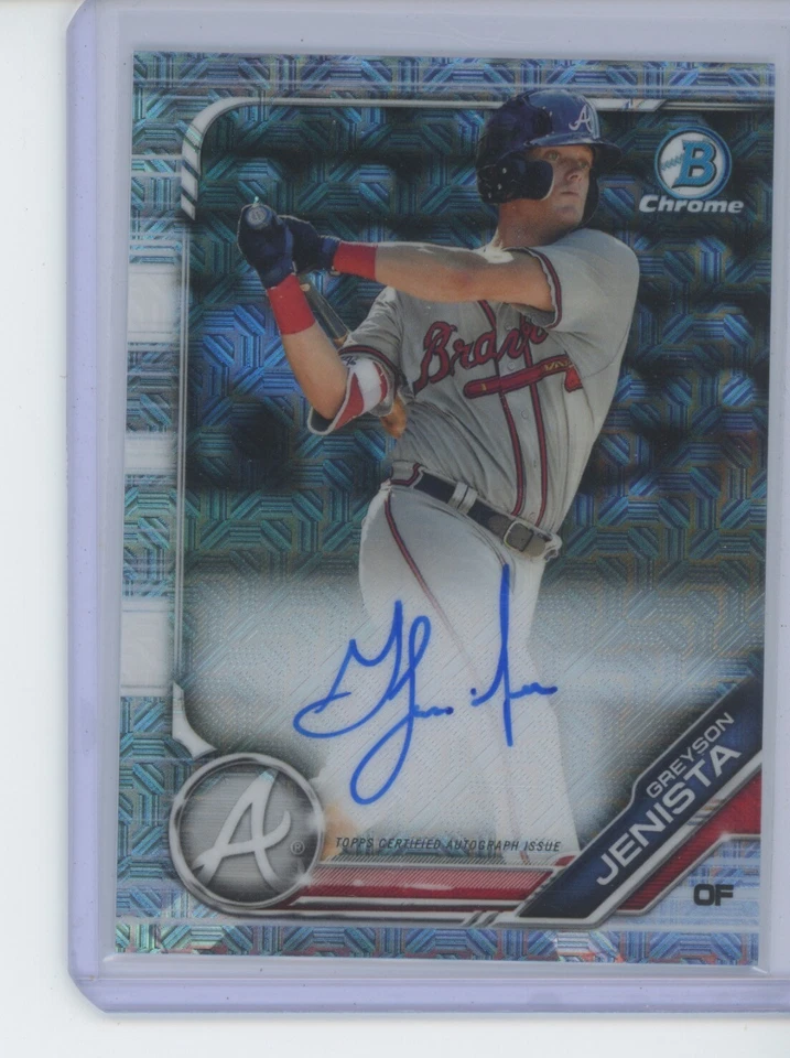2019 Topps Bowman Chrome MEGA Greyson Jenista AUTO SP Braves signed MOJO - Image 1 of 1