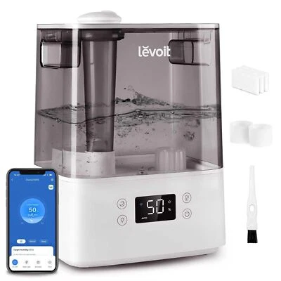 LEVOIT Smart Humidifiers for Bedroom Large Room Home,(6L) Cool Mist Top Fill - Image 1 of 4
