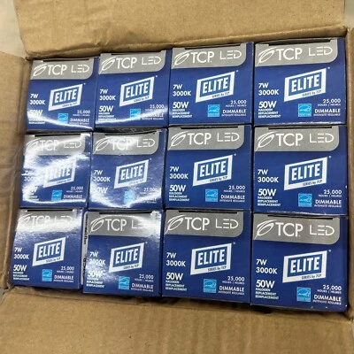 12-LED TCP Lighting LED712VMR16830KFL MR16 500 Lumen  Elite 3000K Flood 7W - Image 1 of 4