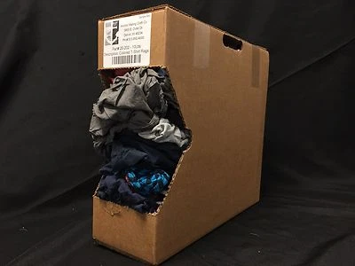 ANCHOR WIPING CLOTH Compressed 10lb Box of Colored T-shirt Rags (10 LB)