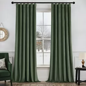 MIULEE Velvet Curtains 96 Inches Long 2 Panels Set for Bedroom, Pinch Pleat B... - Picture 1 of 7