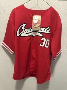 Vintage 2000 Ken Griffey Jr 30 Authentic Cincinnati Reds Trikot Large  - Bild 1 von 8
