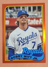 Bobby Witt Jr George Brett 2023 Topps Archives Red 03/25 1989 Doubleheaders Foil