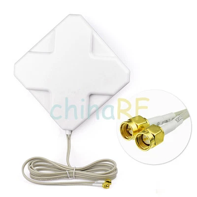 Doppia antenna esterna SMA 4G 3G LTE MIMO TP-LINK TL-MR6400 AC750 router wireless - Immagine 1 di 4