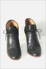 Sezane Boots Booties Bi Material All Leather Shoelaces T 41 Very Good Condition