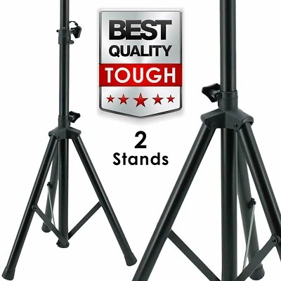Pair EMB TSS1P Heavy Duty Adjustable Height Tripod DJ PA Speaker Stand Universal - Image 1 of 4