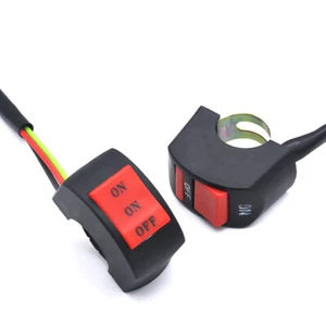LED Headlight Switches Far Near 2/3 Line Motorcycle Handlebar Switch Button - Picture 1 of 14