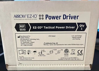 Teleflex Arrow EZ-IO Power Driver 9040–Military Model. 9058 Civilian Equivalent