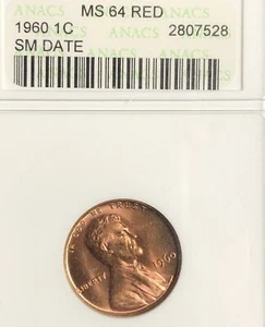 1960 Small Date Certified MS 64 - Bild 1 von 4