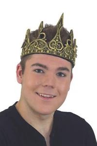 Accesorio de Disfraz de Halloween/Disfraz - Corona de Reyes de Espuma Ajustable (Oro) - Imagen 1 de 1