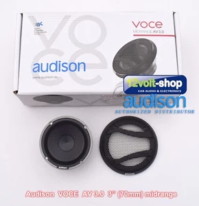 Audison Voce AV 3.0 Mid-Range 3'' (70mm) Speakers with protective grille, 4Ω - Picture 1 of 7
