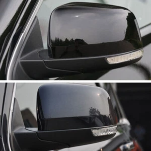 Par de cubiertas de espejos para Dodge Durango/Jeep Grand Cherokee 2011-2021 negro brillante - Imagen 1 de 7