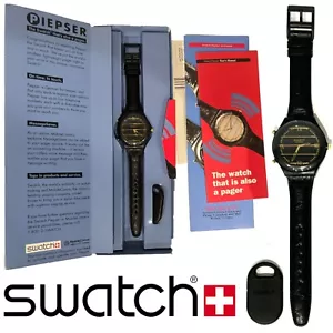 RARO COMO NUEVO 1992 Reloj Swatch Edición Especial PIEPSER PAGER Servicio Secreto PAT102 - Imagen 1 de 5