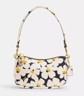NWT COACH CHALK/MULTI DAISY FLORAL SWINGER 20 CR509 AUTHENTIC BAG $395 - Image 1 of 4