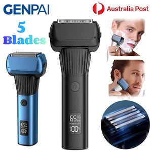 GENPAI Electric Shaver Mens Floating 5 Blade Razor Trimmer Waterproof Gifts AU - Picture 1 of 11