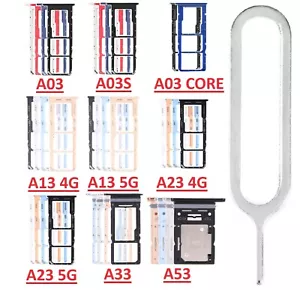 For Samsung A03 Core A13 A23 A33 A53 4G 5G Sim Tray Replacement Sim Card Holder - Picture 1 of 10