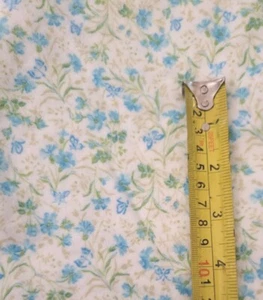Vintage Azul Floral Flores Franela Tela Material Costura Elegante 30x45" Guardería - Imagen 1 de 1