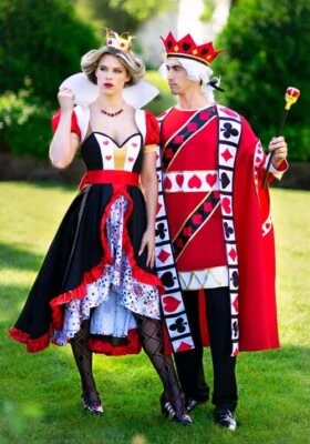 Small Women's Alice in Wonderland Flirty QUEEN of Hearts Dress Costume sz S - Image 1 of 4