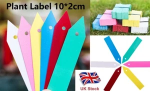 Venta de vendedor del Reino Unido paquete de 100 etiquetas impermeables para plantas de PVC de jardín de 10*2 cm - Imagen 1 de 14