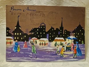 Cartolina Buon Anno Paesaggio Innevato GM C 5207/07  1974 AR664 * - Picture 1 of 2