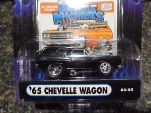 1965 CHEVY CHEVELLE STATION WAGON BLACK MUSCLE MACHINES 1/64 - Picture 1 of 11