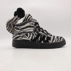 Sneakers Adidas x Jeremy Scott Zebra Hi Top Uomo 6.5 Donna 7.5 Nero Bianco - Foto 1 di 16