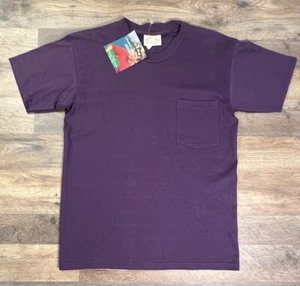Vintage NWT 90S Total Cotton Purple Pocket TEE Blank Mens Small Oversized NOS. - Picture 1 of 7