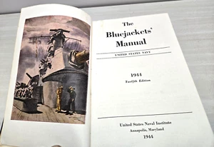 Vintage The Bluejackets’ Manual | United States Navy 1944 12th Edition Book - Picture 1 of 7