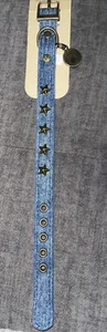 New Bond And Co. For Small Dog Collar Blue Jeans Star Studs XXS Buckle - Picture 1 of 5