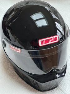 Simpson Super Bandit Auto Racing Helmet 7 3/8 NEW Black Snell 95 NEW Never Worn - Picture 1 of 9