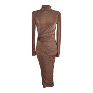 JLUXLABEL Kara Mock Neck Bodycon Midi Dress - Picture 1 of 5
