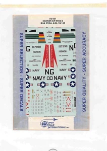 Calcomanías 1/72 SuperScale Carrier Air Wing 9 S-3A CV-64 A-6A VA-145 72-421 - Imagen 1 de 1