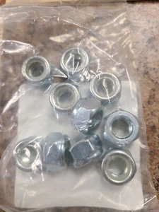(Paquete de 10) Tuerca de bloqueo de inserción de nailon M12-1,50, Din 985, clase 10, transparente de zinc - Imagen 1 de 2