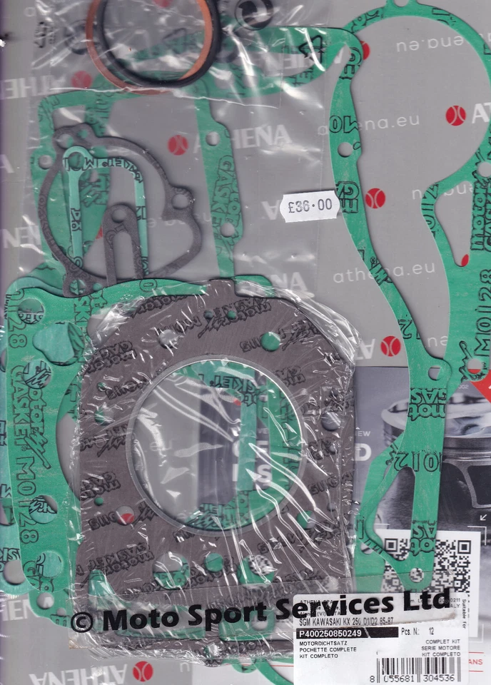 Ensemble De Joint De Moteur Complet Kawasaki KX 250 1985-1986 Athena - Photo 1/1