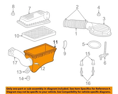 Conjunto de filtro de aire usado se adapta a: Dodge Dakota 2000 4,7 grado A Foto 1 de 3