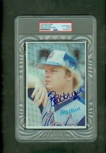 Bob Horner 1980 Topps Jumbo #27 Braves PSA Encased On Card Autograph