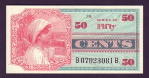 U.S.A. Military Payment Certificate. (1968-69) Series 661. 50 Cents - UNC - Picture 1 of 2