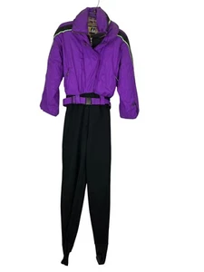 Roffe Ski Suit Women's Purple Size 8 Long Sleeve Winter Sports One Piece - Picture 1 of 18